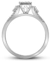 14K White Gold Two Piece Real Diamond Ring Set 0.20ct