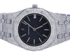 Ladies Audemars Piguet S.Steel 35MM Black Dial Diamond Watch 12.5 Ct